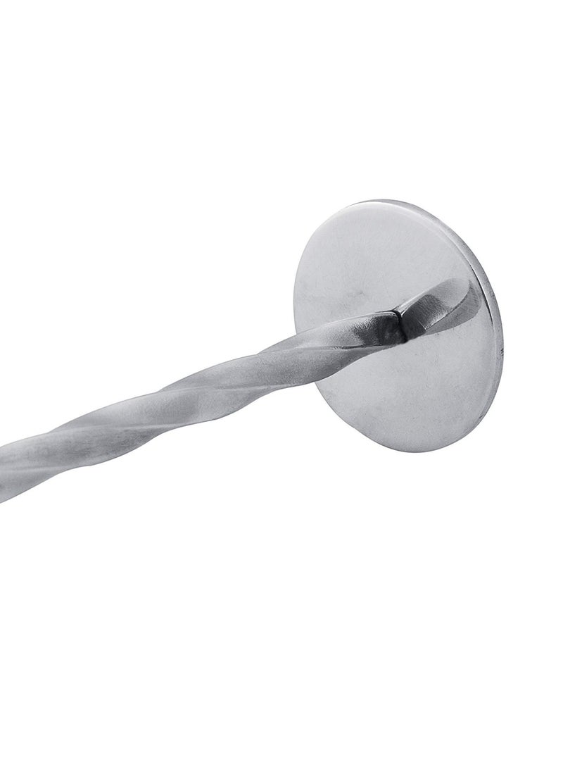 Rudra Exports Bar Spoon with Muddler topCocktail Mixing SpoonLong Handle StirringSpiral Pattern Bar Cocktail Shaker Spoon 28 cm 2 Pcs S