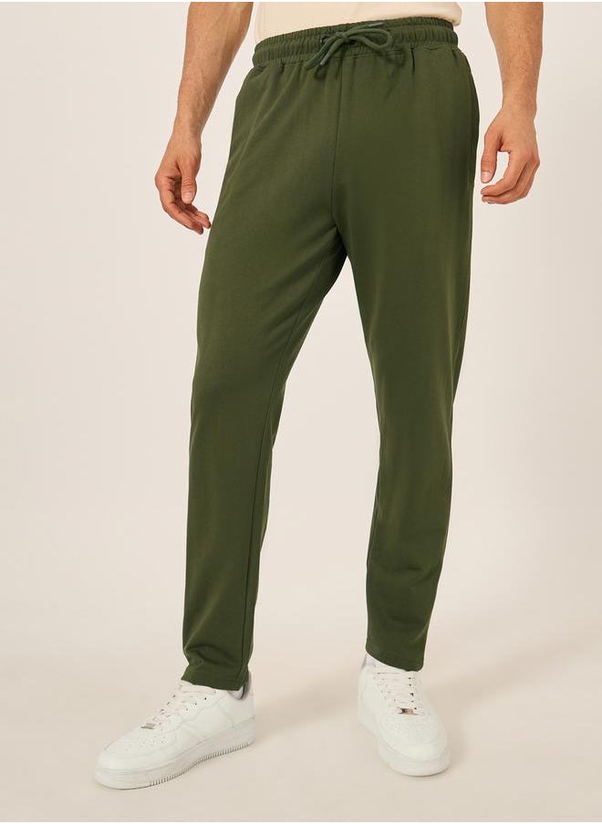 Eco Earth Slim Terry Open Hem Joggers with Welt Pockets