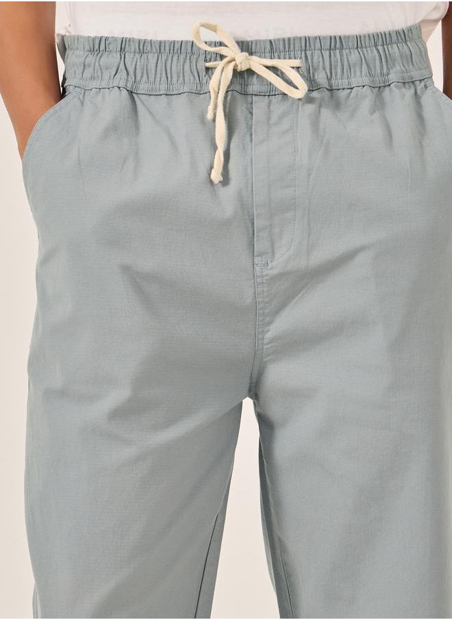 Oversized Ripstop Open Hem Joggers