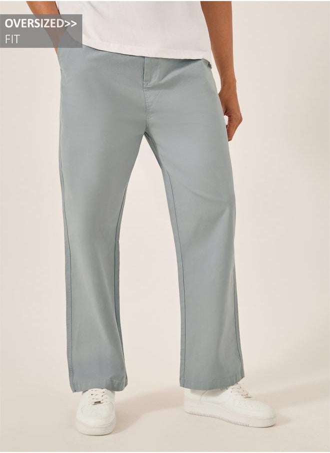 Oversized Ripstop Open Hem Joggers