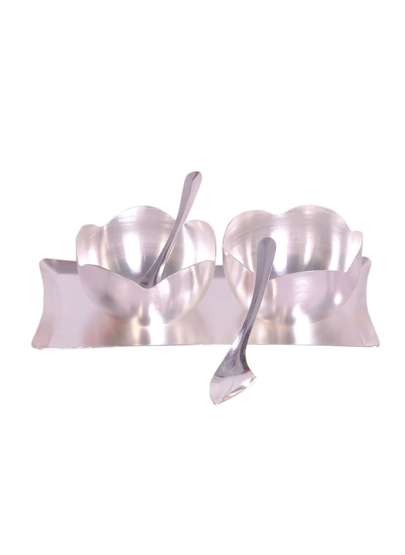 Dynore Set of 5 Silver Plated Dessert Serving Set