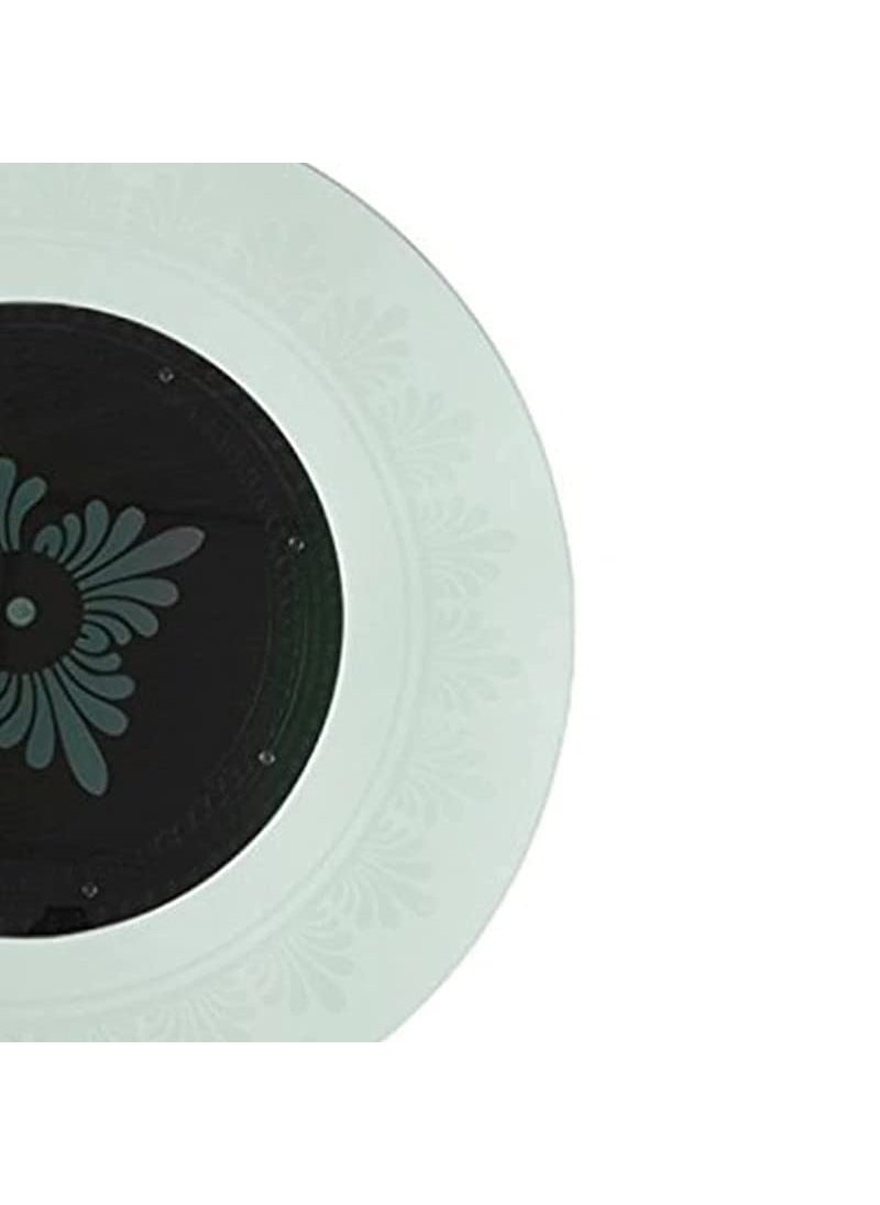appeasy 21 Glass Lazy Susan Turntable Dining Table Centerpiece with Revolving disc Round Tabletop Rotating Tray Serving Plate Silent Smooth Spin Flora