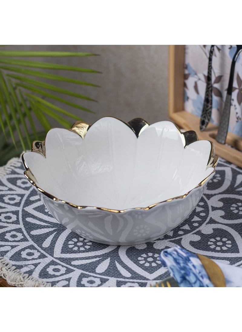 Market99 Antique Off White Ceramic Serving Dish Appetizers Salads and Noodles Microwave and Dishwasher Safe Elevating Your Sealed Heights of Style and Functionality