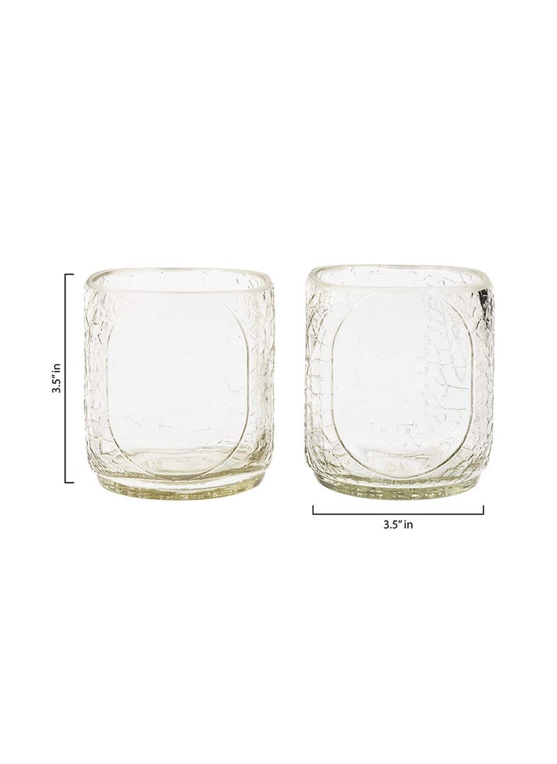 Kavi Serving Platter and Glass Set Includes 1 Platter and 2 Glasses Upcyled from Glass Bottles Ideal for Serving Snacks juices Starters Cheese Fruits Transparent Color