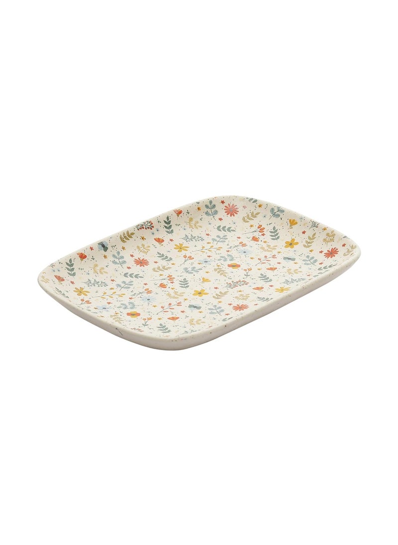 MIAH Decor MD265 Handcrafted Spring Collection Stoneware Platters Set of 2