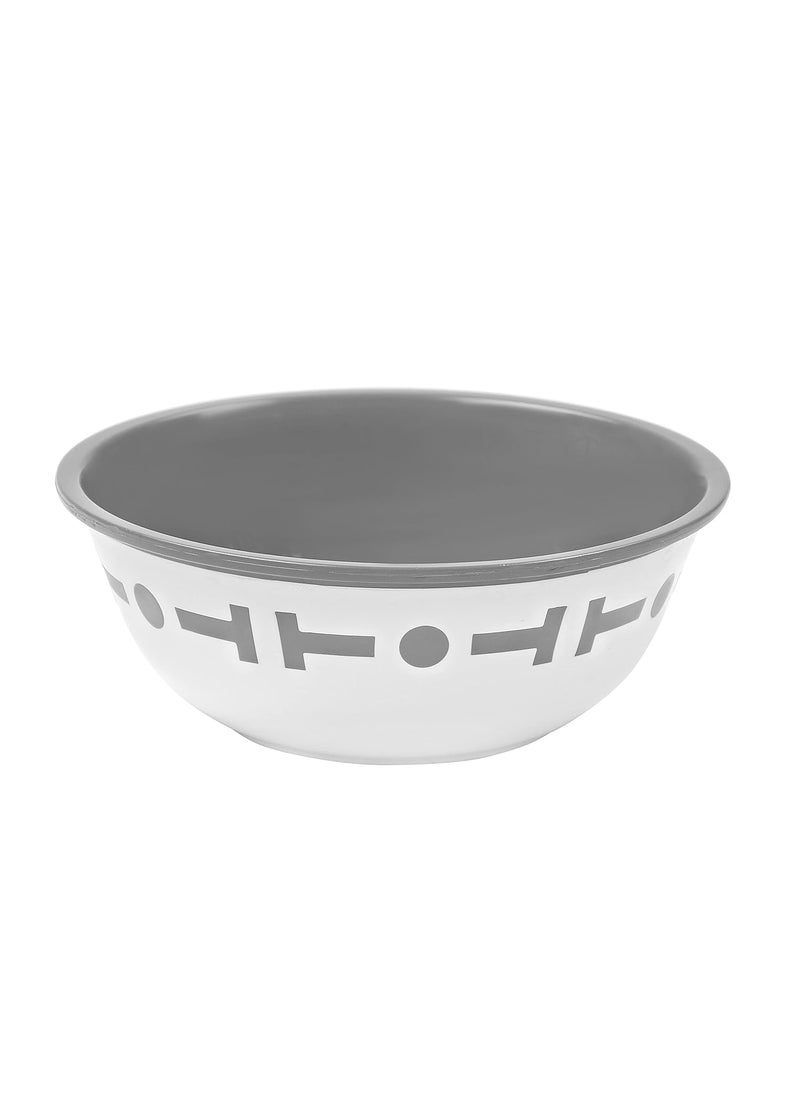 Cutting EDGE Double Color Big Bowl for Mixing Snacks Kitchen Serving Food Microwave Safe Plastic Bowl 300ml Capacity Pack of 12 Grey