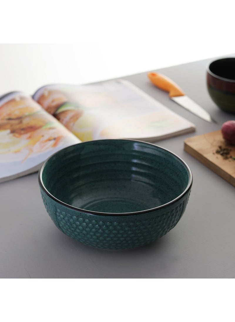 Miah Decor MDCF29 Ergonomic Crafted Serving Bowls Pristine Blue Color