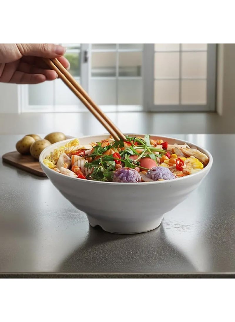 FLOXIT Unbreakable Cereal Bowls 900 ML Wheat Straw Bowls Set of 6 EU Tested Lightweight Dishwasher and Microwave Safe Ideal for Cereal Salad Noddle and Parties Beige