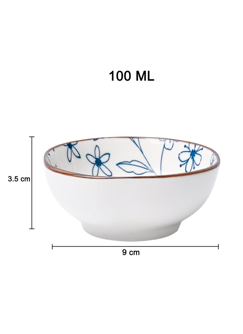 Market99 Ceramic White Bowl Set of 3 100Ml Bowl for Soup Pasta Oatmeal Small Serving Bowl for Dining Table Cereal Dish Breakfast and Snack Serving Dish