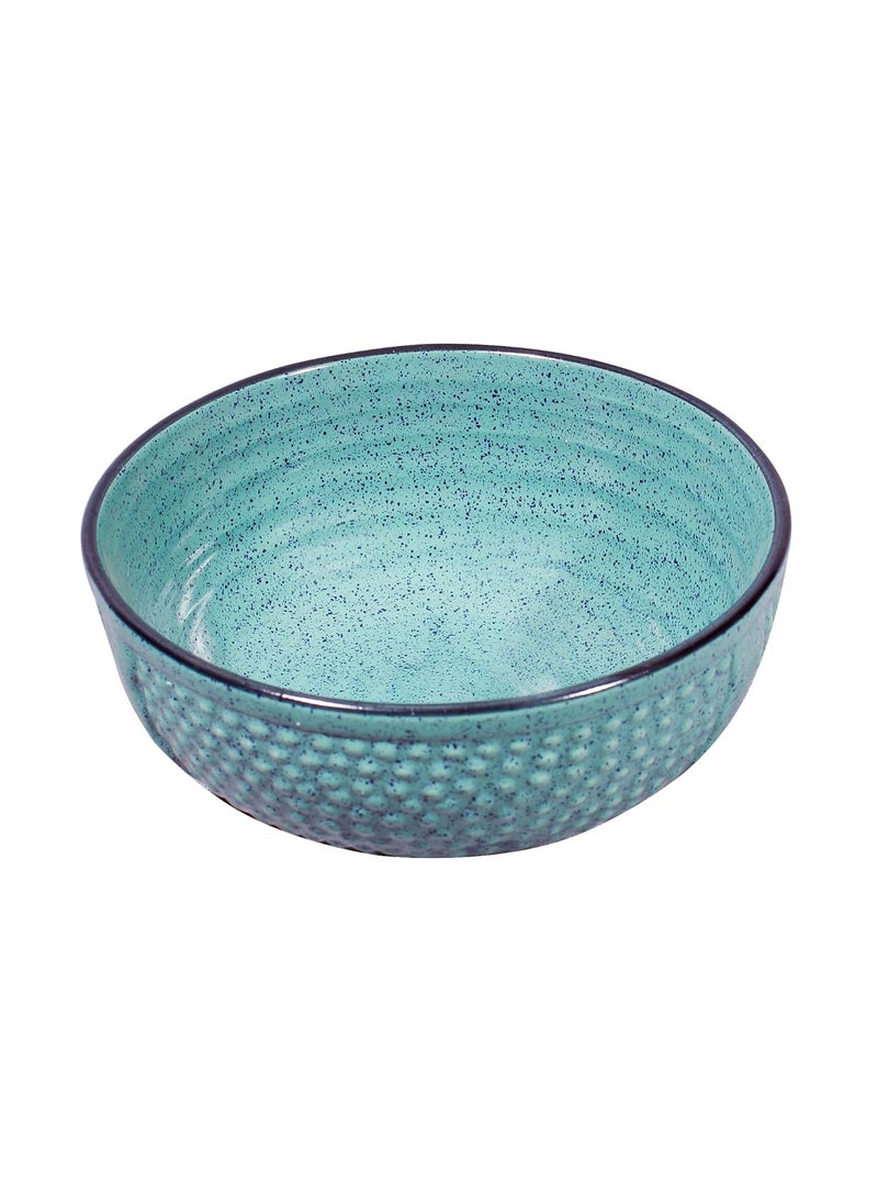 Miah Decor MDCF27 Ergonomic Crafted Nestled Serving Bowls 3 Sizes Pristine Blue Color