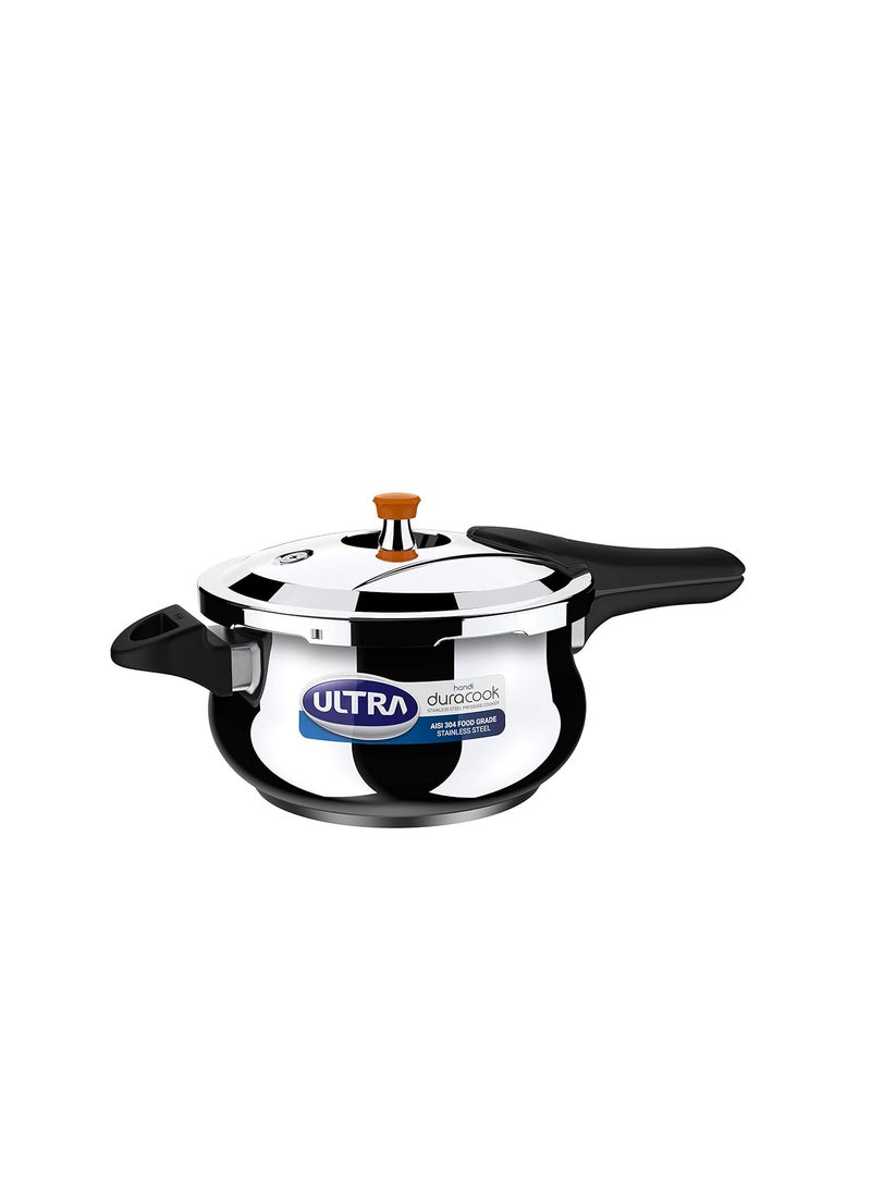 ULTRA Duracook Handi 55 L Stainless Steel Pressure CookerAISI 304 Food Grade SS Froth Collectorspillage ControlInduction CompatibleImp Bonded Composite BaseISI10Y Warranty