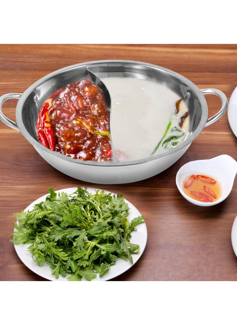 Delavala Cooktop Pot Stovetop Hot Pot Yang Pot Burner Pot Pan Stock Pot with Handle Weldless Pot Divider Pan Stainless Steel Stock Pot Stainless Steel Pot Extra Thick Cooking Utensils Glass