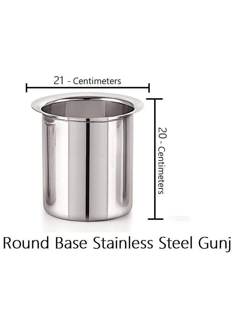 Bartan Star Stainless Steel Deep Gunj for Cooking and Serving 5 Litre