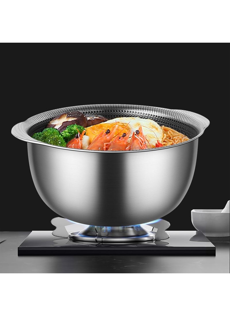 Valajogi 9 Nonstick Stainless Steel Stock Pot Hexagon Honeycomb Hybrid Design Mini Cooking Bowl for Induction Gas Open Flame EasytoClean Versatile Kadhai for Soups Sauces Stews Small Meals