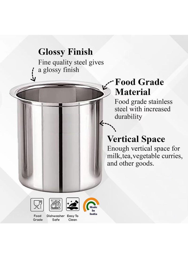 Bartan Star Stainless Steel Deep Gunj for Cooking and Serving 3 Litre