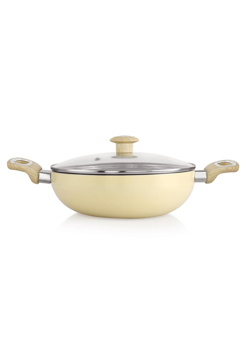 COOKWELL Non Stick Kadai 25L StirFry Pan German Microcrystal Technology Granite