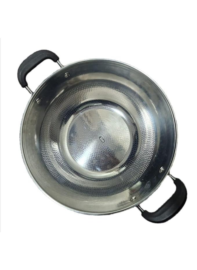 samusagya Stainless Steel Kadhai Cookware for Frying Deep Cooking Induction Gas Compatible RustResistant Easy Clean Multipurpose Wok Pan 5 liters