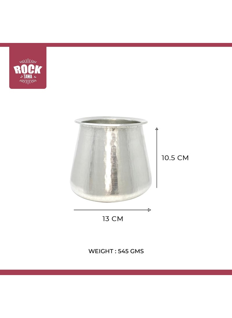 Rock Tawa Kumbakonam Traditional Authentic ChombuTin Rasam Vessel Hand Made Pot for Cooking and Serving rasamchaarusaaru or Store Curd