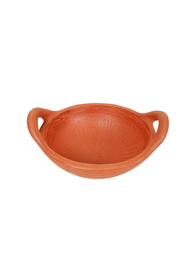 4U CRAFTS India Online Clay Pottery Earthen KadaiClay Pots Combo for Cooking Red 12 Liter