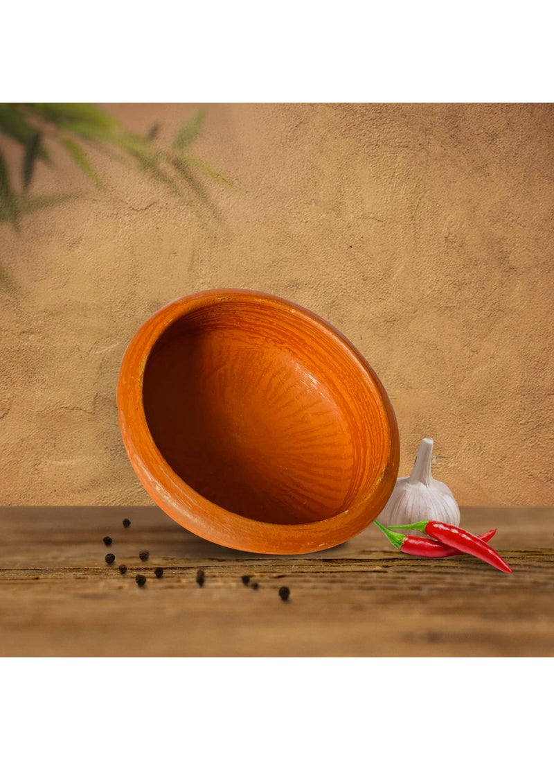 Kichera Pottery Earthen KadaiClay Pots for Cooking Serving 3 Litre