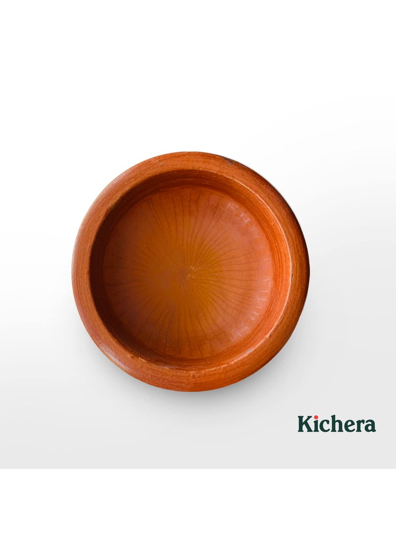 Kichera Pottery Earthen KadaiClay Pots for Cooking Serving 3 Litre