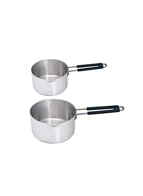 Stephy Aluminium Sauce PanMilk Pan 1 LTR 2 LTR Pack of 2 Diameter 14 cm 20 cm
