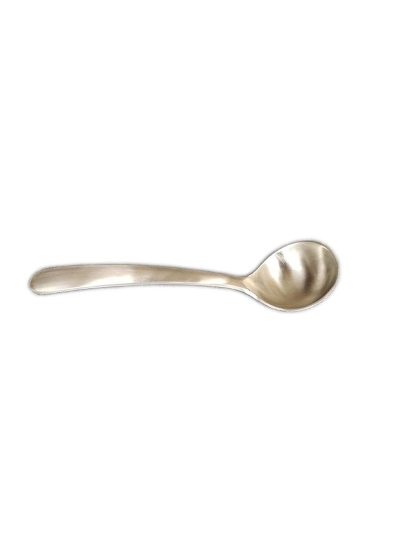 RBHMC BRONZE MASTER Pure Bronze Kansa Serving Dessert Spoon for Serving Food Tableware Bronze Serving Spoon 245 CM Pack of 1
