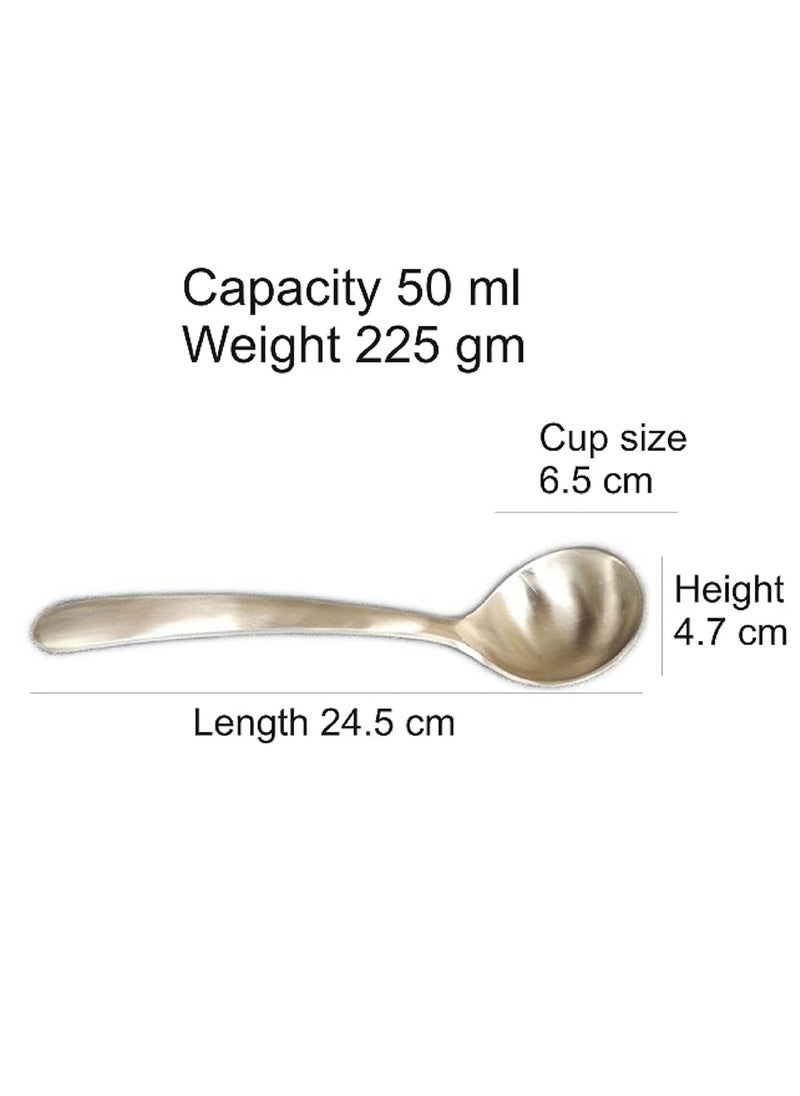 RBHMC BRONZE MASTER Pure Bronze Kansa Serving Dessert Spoon for Serving Food Tableware Bronze Serving Spoon 245 CM Pack of 1