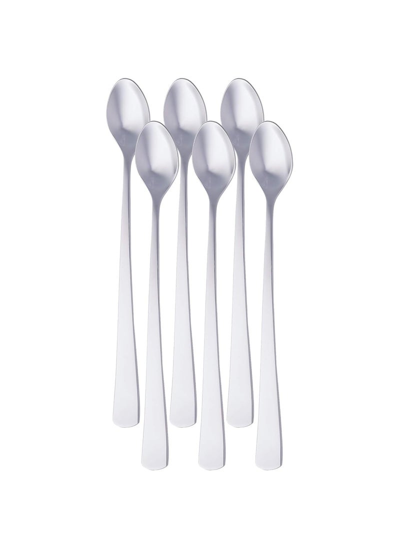 QRIZ Cutlery Stainless Steel Macchiato Spoon with Square Edge Pack of 6 180218 Centimeter