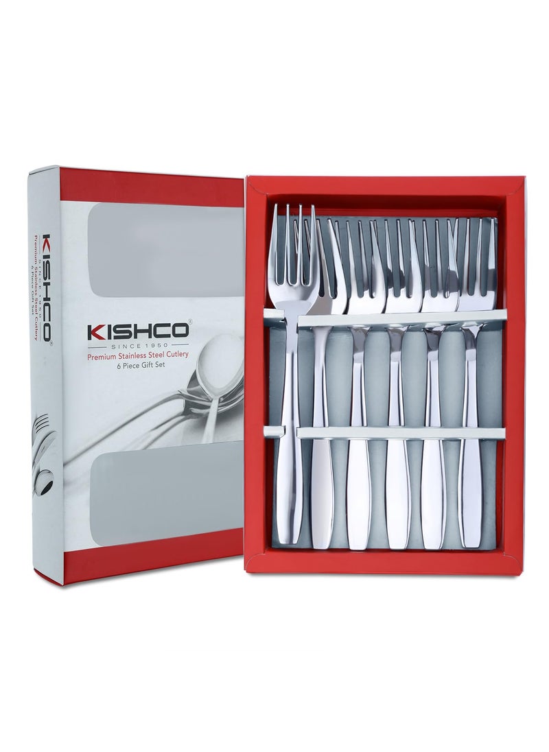Kishco Crescent Stainless Steel Dessert Fork Pack of 6