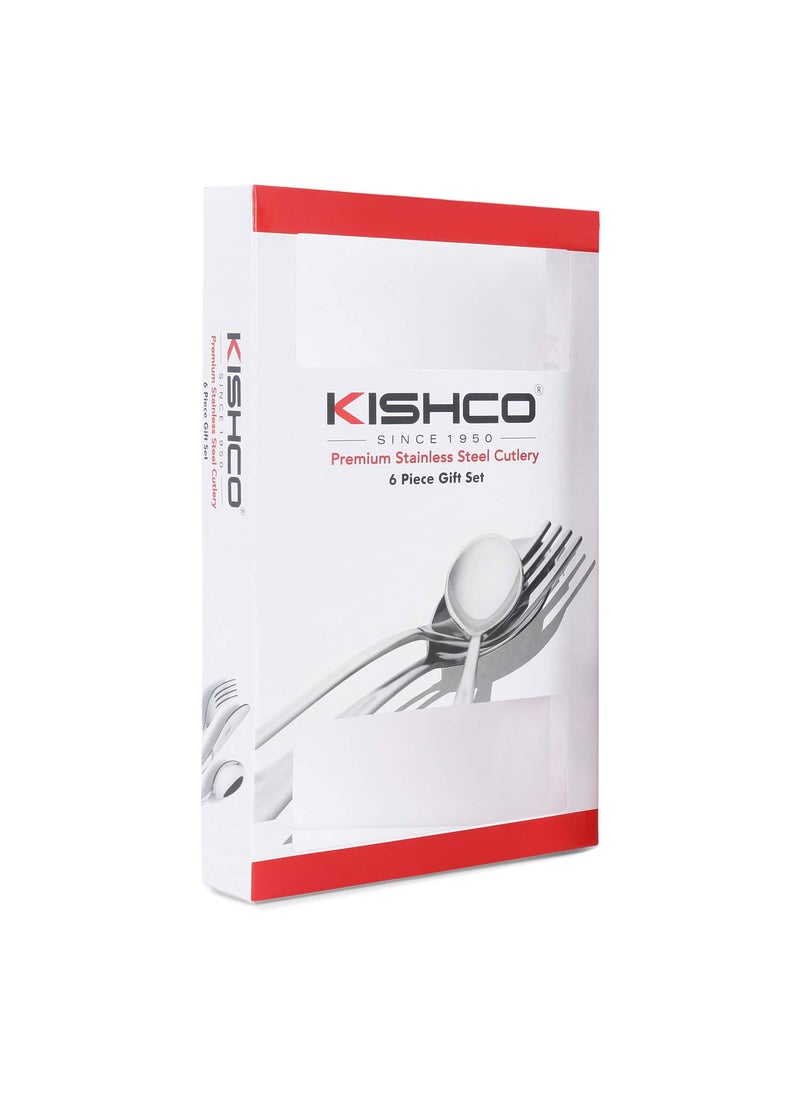 Kishco Stainless Steel Serene Dessert Fork 4 MM Pack of 6
