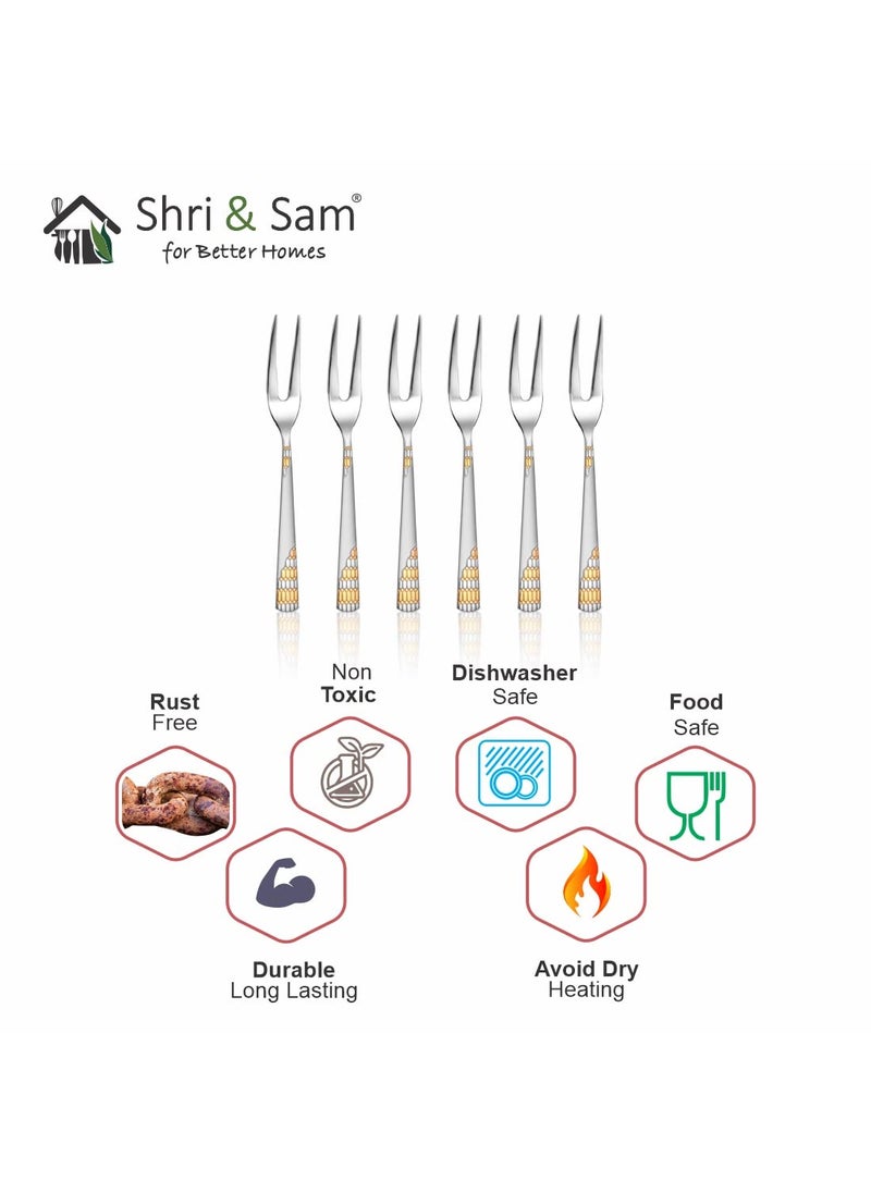 Shri Sam Stainless Steel Lavish Fruit Fork6 Pieces