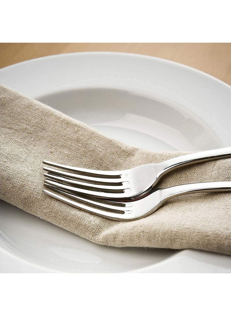 HETSHIV Stainless Steel Dinner Forks Set with Colorful Handle Shiny Silver MouthMirror Polish Silverware Set Dessert Forks Table Forks Salad Forks for Home Kitchen or RestaurantBlue 4