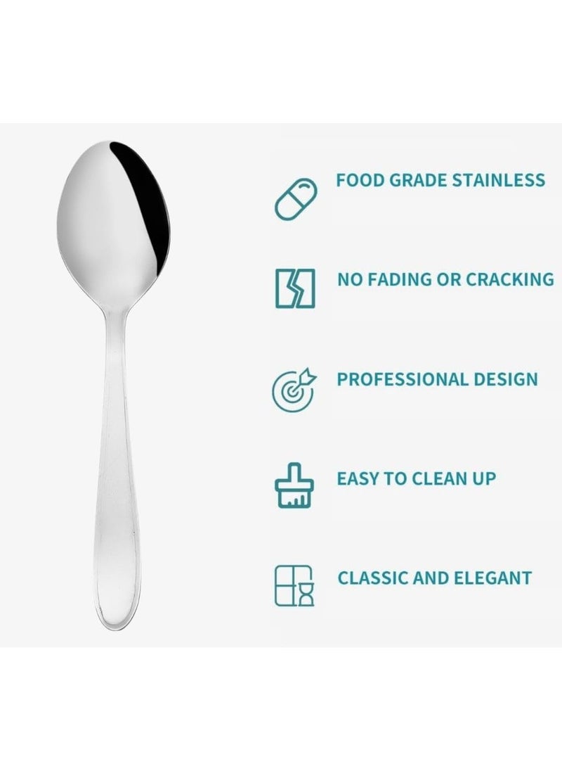 Cutlux 24 Piece Stainless Steel Tea Spoon Set Durable FoodGrade Silver Teaspoons for Tea Coffee Sugar and Spices Compact Size with 1 mm Thickness and 13 cm Length