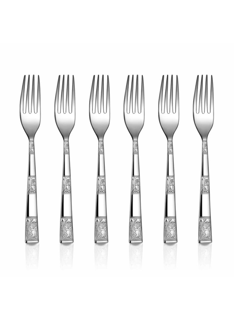 Shri Sam Stainless Steel Lotus Desert Fork6 Pieces