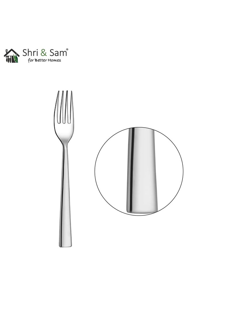Shri Sam Stainless Steel Lotus Plain Desert Fork6 Pieces