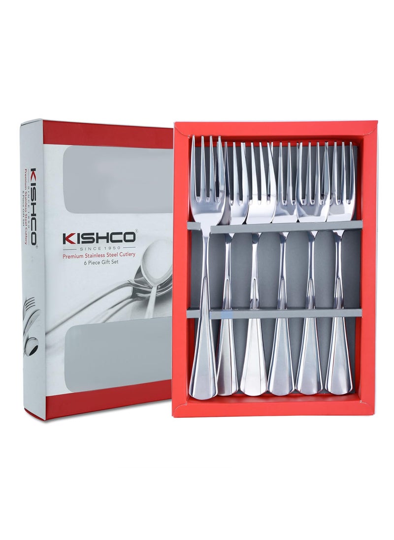 Kishco Milan Stainless Steel Dessert Fork Pack of 6