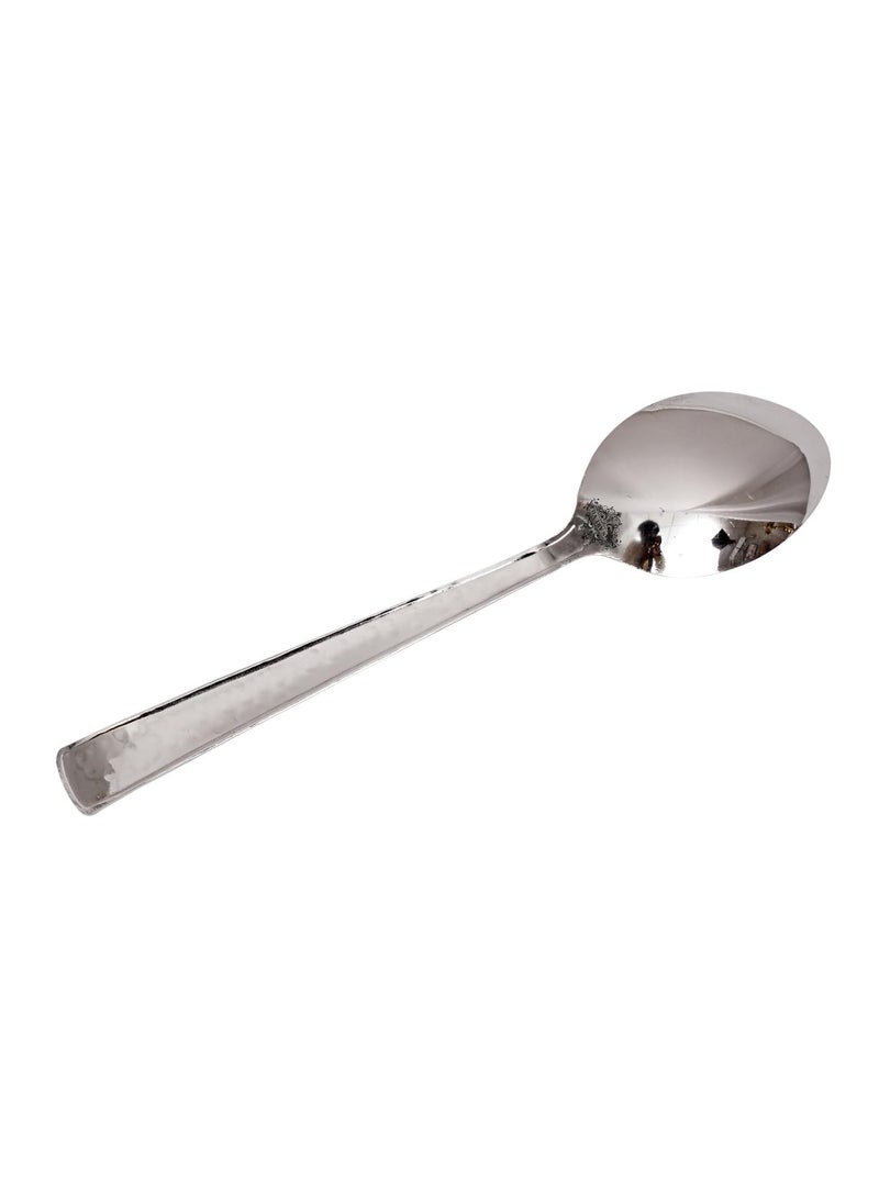 IndianArtVilla Handmade Hammered Stainless Steel Baby Spoon Cutlery Set 6 Pieces Silver