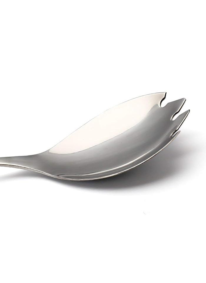 Home Treasure Stainless Steel Serving Spoon with Ceramic Handle Salad Serving Set with Gift Box 2Piece