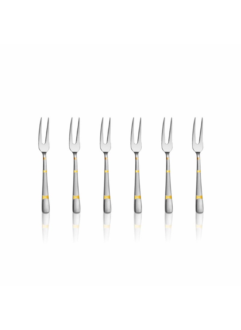 Shri Sam Stainless Steel Lush Fruit Fork6 Pieces