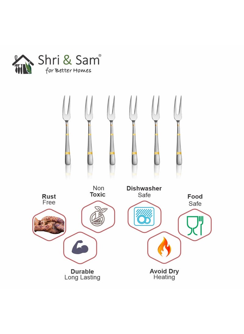 Shri Sam Stainless Steel Lush Fruit Fork6 Pieces