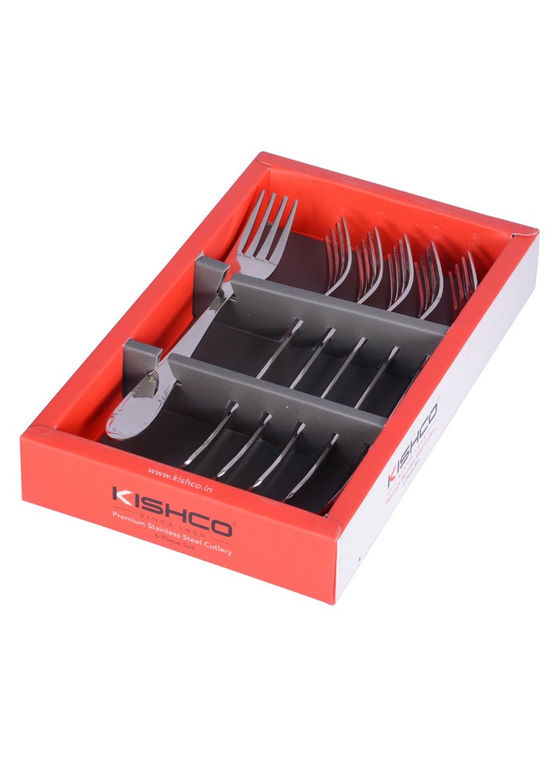 Kishco French Stainless Steel Dessert Fork Pack of 6