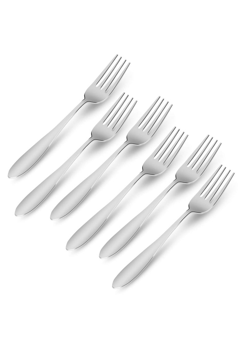 Kishco Stainless Steel Classic Plain Dessert Fork 2 MM Pack of 6