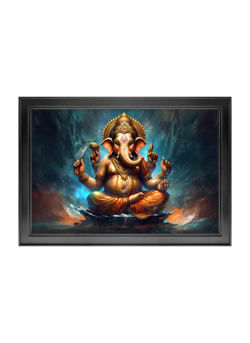 Dharvika Innovations GanapatiGanesha paintings for living room GanapatiGanesha painting wall decoration GanapatiGanesha photo frame for wall decoration 23474 21x27 Inch