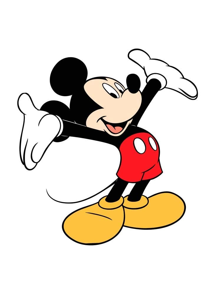 wallpics Mickey Mouse Cartoon Waterproof Vinyl Sticker Poster 24X36 inches can25163