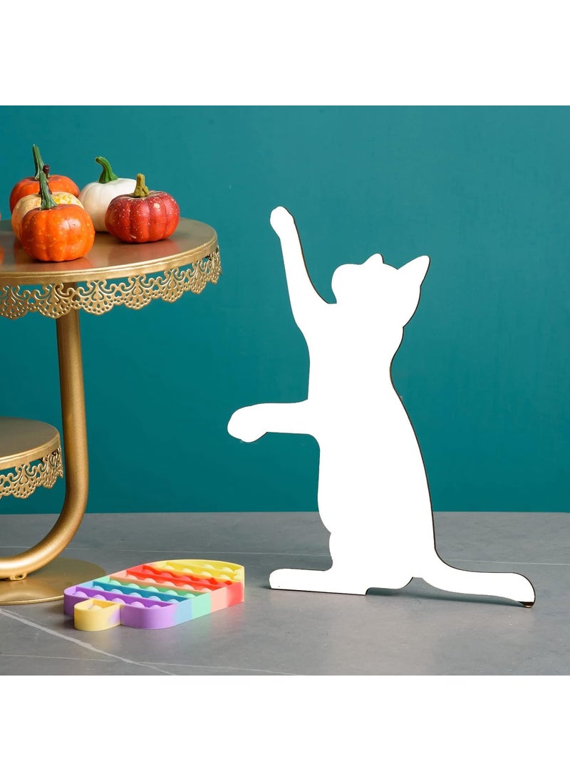 Cliths 8 Pcs Halloween Wooden Cat Cutout Unfinished Wood Cat Shape Cutouts Cat Hanging Decorations Wood Pet Animal Door Hanger Wood Ornament Slices for DIY Crafts Halloween Decor98 x 122 Inch