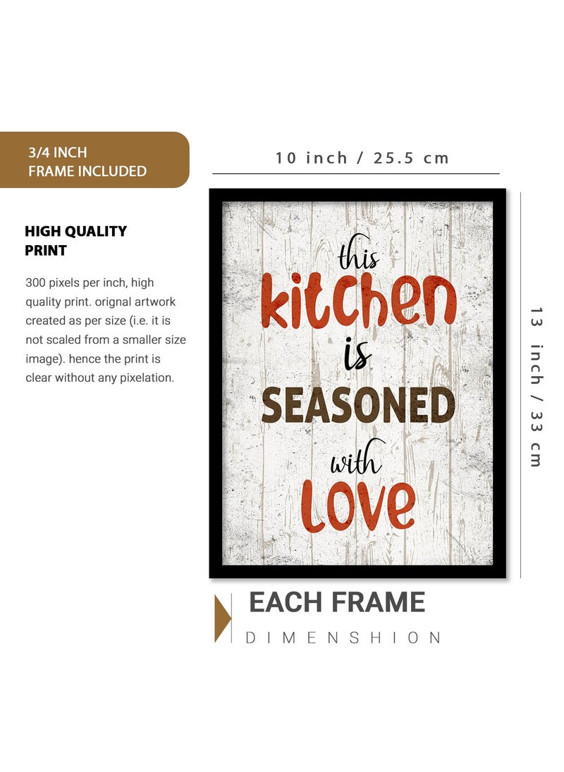 kotart Restaurant Quotes Framed Posters for Kitchen Wall Decoration Posters with Frame for CafeRestaurant Wall Decor 10 x 13 inch Kitchen 9