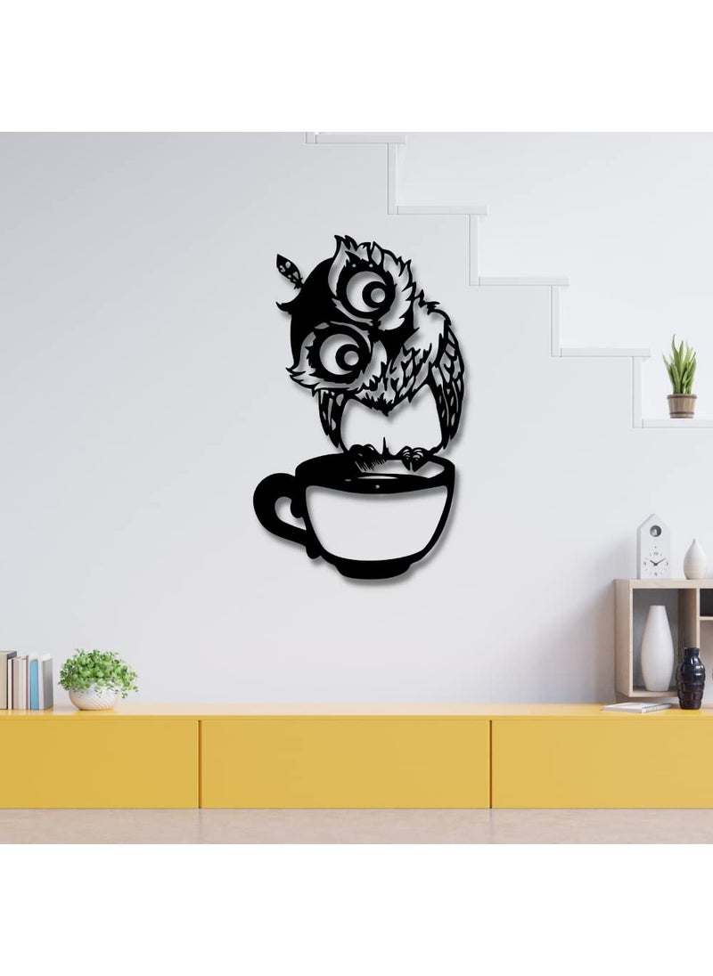 ARCTIK metal owl wall art decor 40x24 cm hanging wall art for living room office restaurant