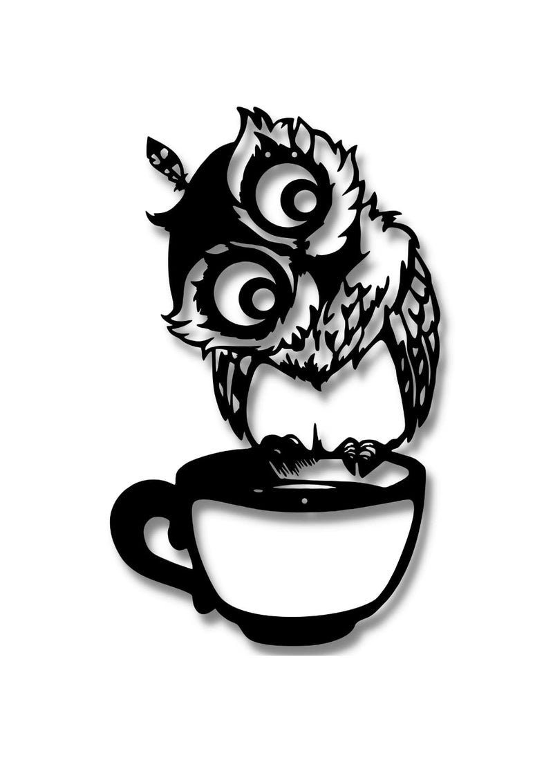 ARCTIK metal owl wall art decor 40x24 cm hanging wall art for living room office restaurant
