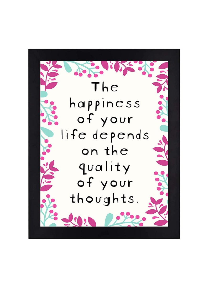 Interiocrafts Motivational Posters with FrameInspirational Wall Art for Office Home Classroom Gym Positive Mindset Success Decor 13 x10 Inches Black PACK of 4